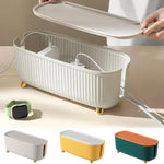 boîte rangement moderne rayures blanc vert clair respectueux environnement rechargeable chargeur téléphone télécommande carnet