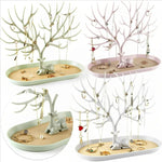 présentoir bijoux arbre branches cerf rose vert blanc moderne minimaliste rangement bijoux