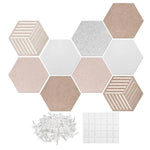 panneaux hexagonaux decoratifs mur modernes texturés beige marron vert gris kit diy affichage photos