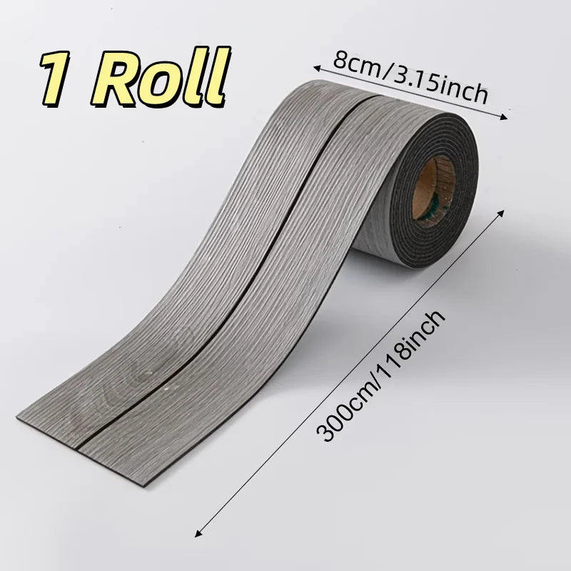 ruban auto adhésif épais 300cm gris clair rayures noires moderne bordure porte fenêtre