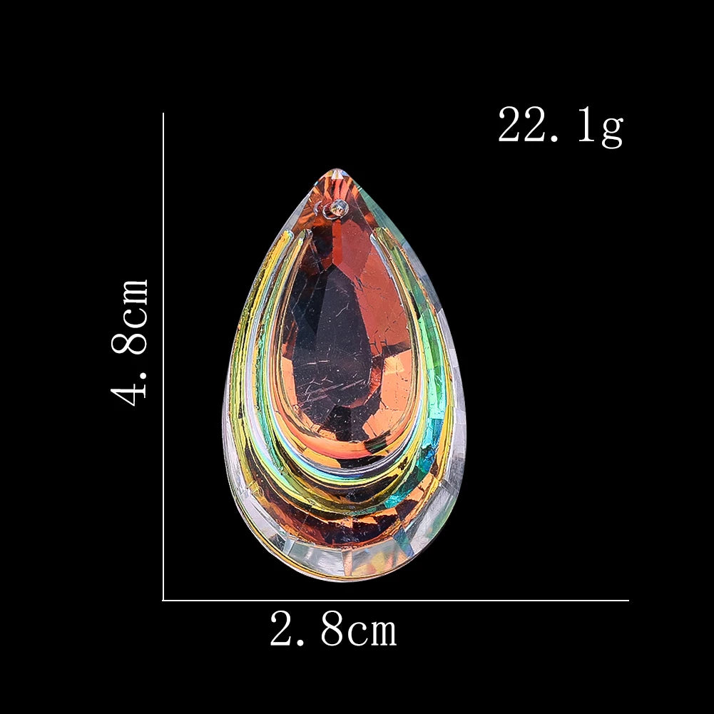 pendants décoratifs cristal transparent arc ciel facettes modernes élégants anti oiseaux