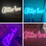 Détail de la bande LED néon sur plaque acrylique
