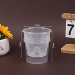 pot plantes auto arrosant transparent minimaliste grille ventilation réservoir d'eau