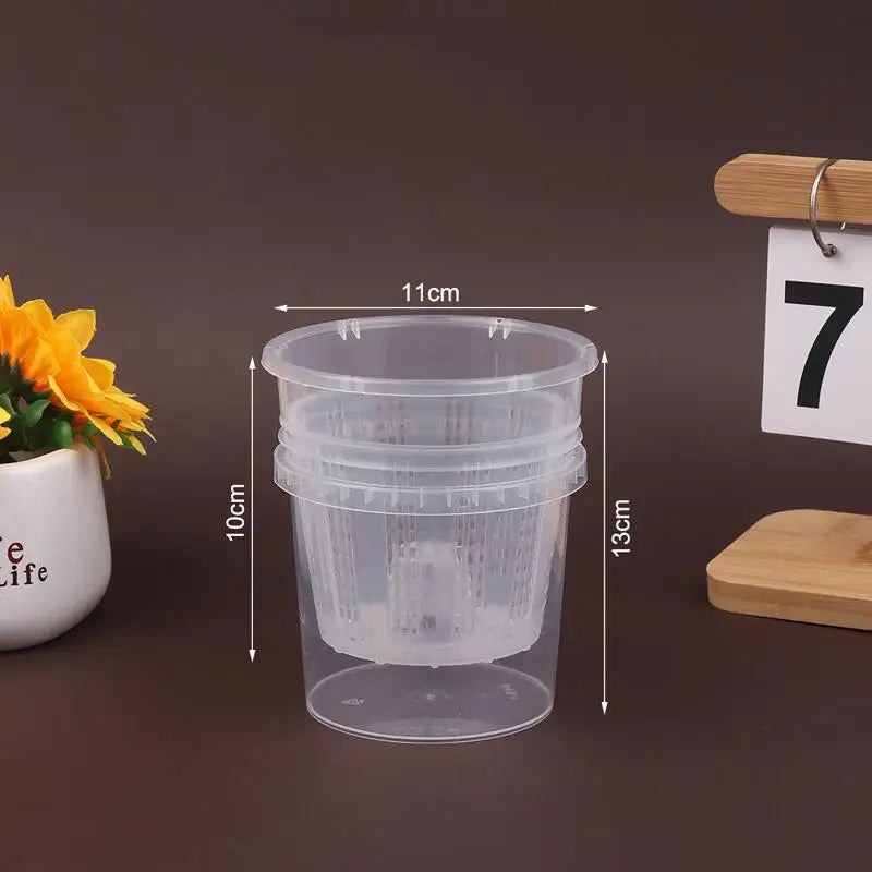 pot plantes auto arrosant transparent minimaliste grille ventilation réservoir d'eau