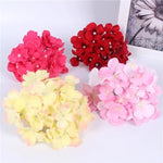 décoration florale artificielle hortensia soie bleu rose rouge violet blanc intérieur festive
