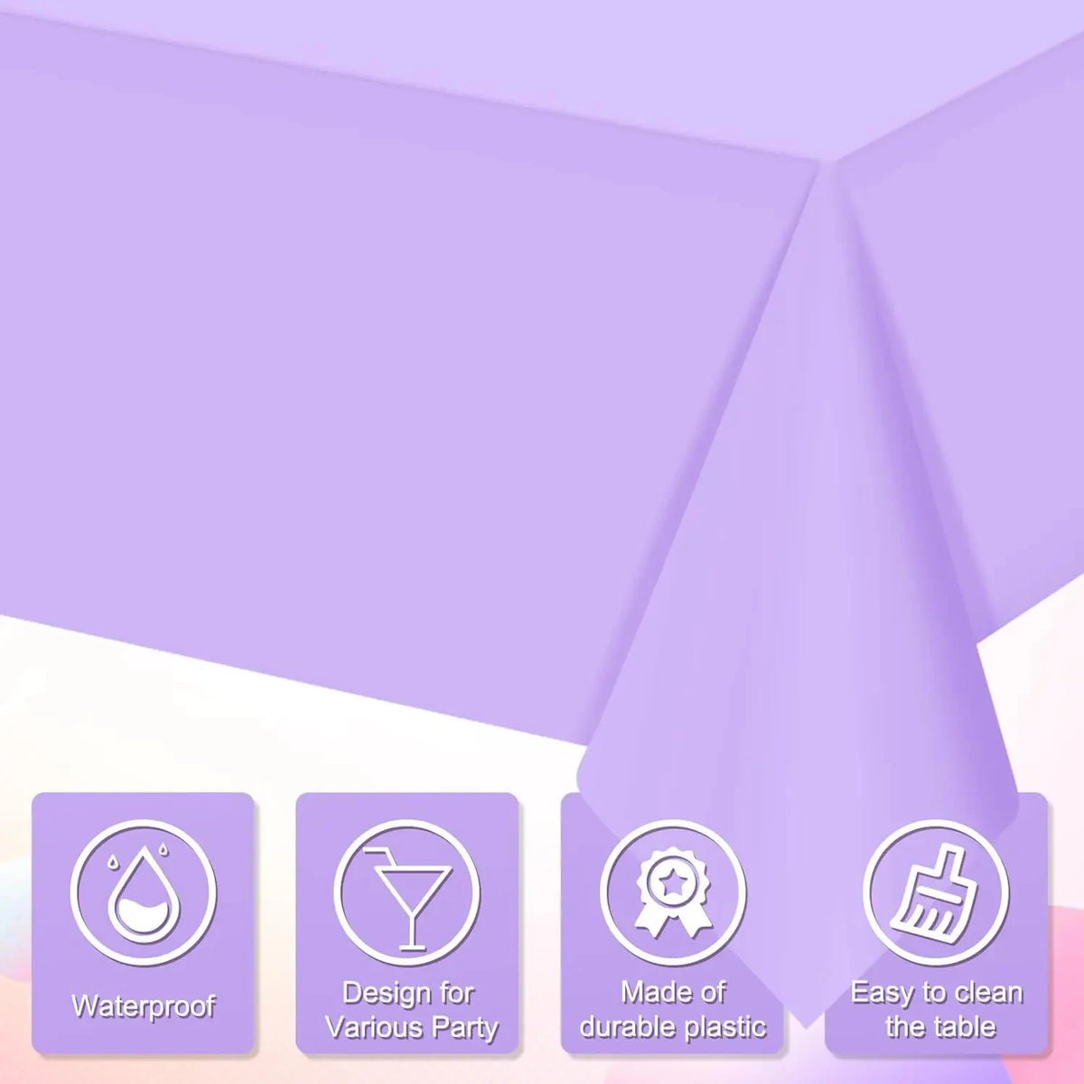 vaisselle jetable violet pastel assiettes gobelets serviettes nappe festive anniversaire mariage baptême