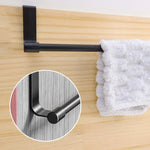 porte serviettes mural acier inoxydable clips noir moderne salle bain cuisine organisateur autonomes