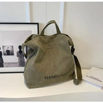 sac fourre tout tote bag toile décontracté lettre motif doux beige casual