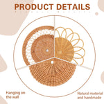 Composition murale avec paniers rotin dans un salon moderne