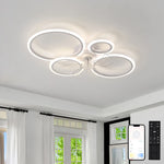 ventilateur blanc contemporain led télécommande application smartphone flux lumineux 2000 82000