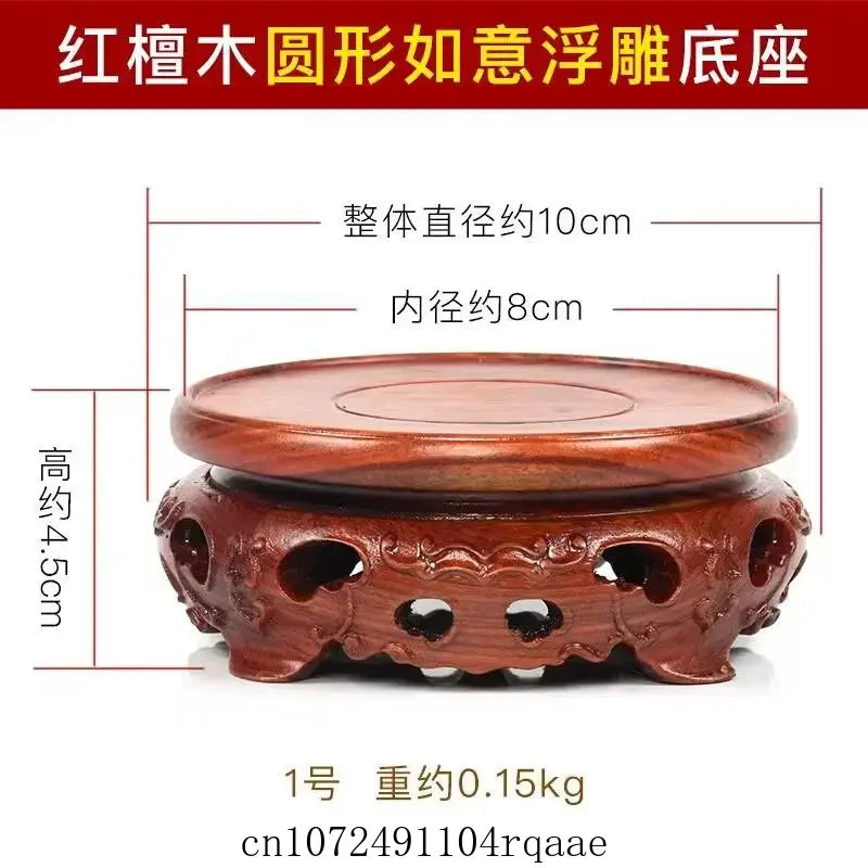 support présentation bois massif sculpté socle rond décoratif vase statue