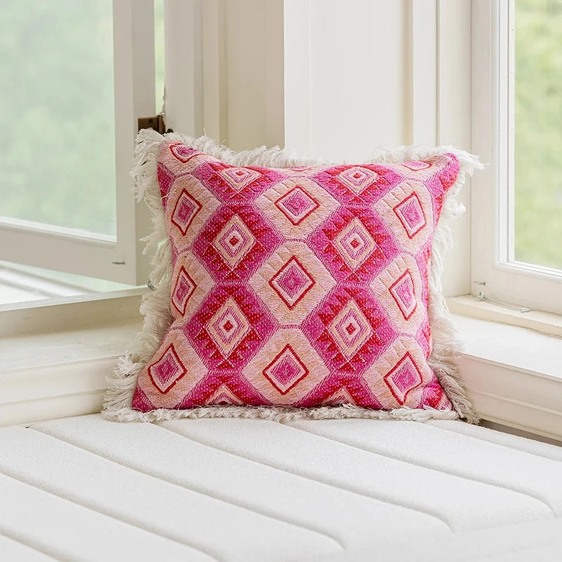 coussins décoratifs jacquard géométriques polyester modernes multicolores blancs voiture maison
