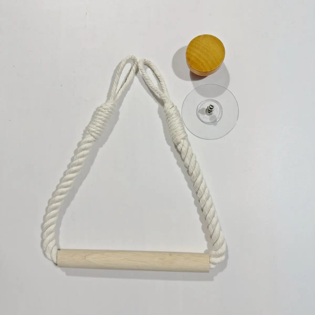 porte rouleau papier toilette blanc bois corde boho rustique suction chambrehôtelDecorationMaison