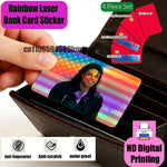 film protection carte bancaire multicolore moderne holographique adhésif