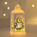 Lampe décorative islamique ornement lune étoile artisanale noire blanche İslam festivités