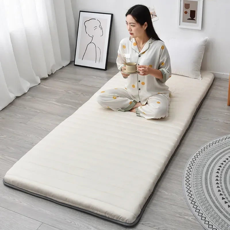 Matelas mousse mémoire forme fibre polyester 90x190CM bleu rose gris moderne