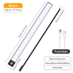 veilleuse led 10 20 30 40 60cm adhésive sans fil capteur mouvement blanc moderne
