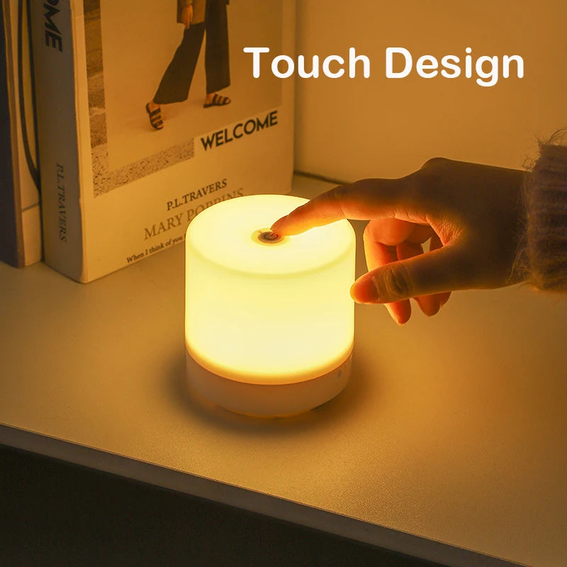 lampe tactile veilleuse led blanc moderne sans batterie usb gradation tactile chambre étudiant