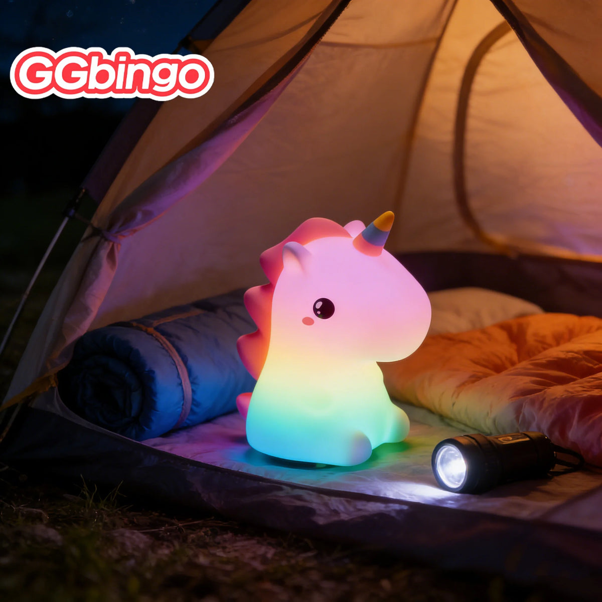 veilleuse led animaux cartoon multicolore réglable tactile table chevet