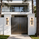 applique murale led moderne marbre blanc gris noir éclairage extérieur résistante garage jardin