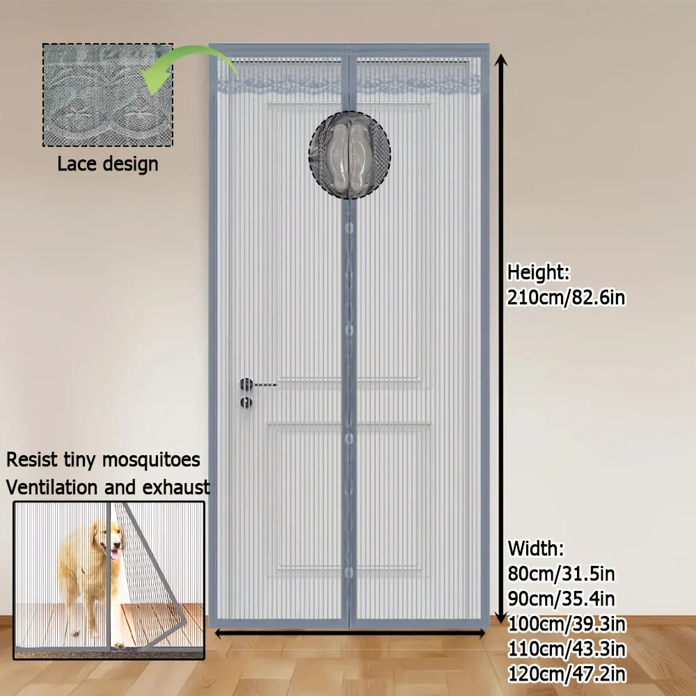 rideau moustiquaire porte adhésif gris clair dentelle moderne 210cm 80cm 90cm 100cm 110cm 120cm