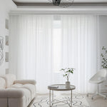 rideau transparent blanc moderne tulle polyester salon hospitalité