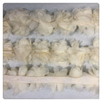 tissu dentelle fleurs ruban décor festif opac opaque organza écolo soluble gros