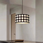 lampe suspendue moderne points blancs fond noir chaîne suspension salon manger led designintérieur