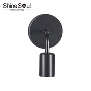 Applique murale rétro industrielle en bois et fer pour salon et chambre - Lampe LED