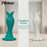 vase contemporain résine blanc vert rose bleu sculptural courbes fluides minimaliste maison mariage