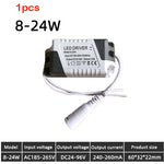 transformateur led driver 12v 24v 24w gris blanc moderne câble connecteur 60x32x22mm