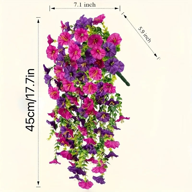 guirlande fleurs artificielles violet rose vert moderne décoration maison mariage anniversaireintérieur
