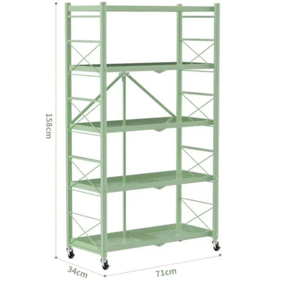 étagère mobile éclair vert pastel moderne grille roulettes paniers conservation