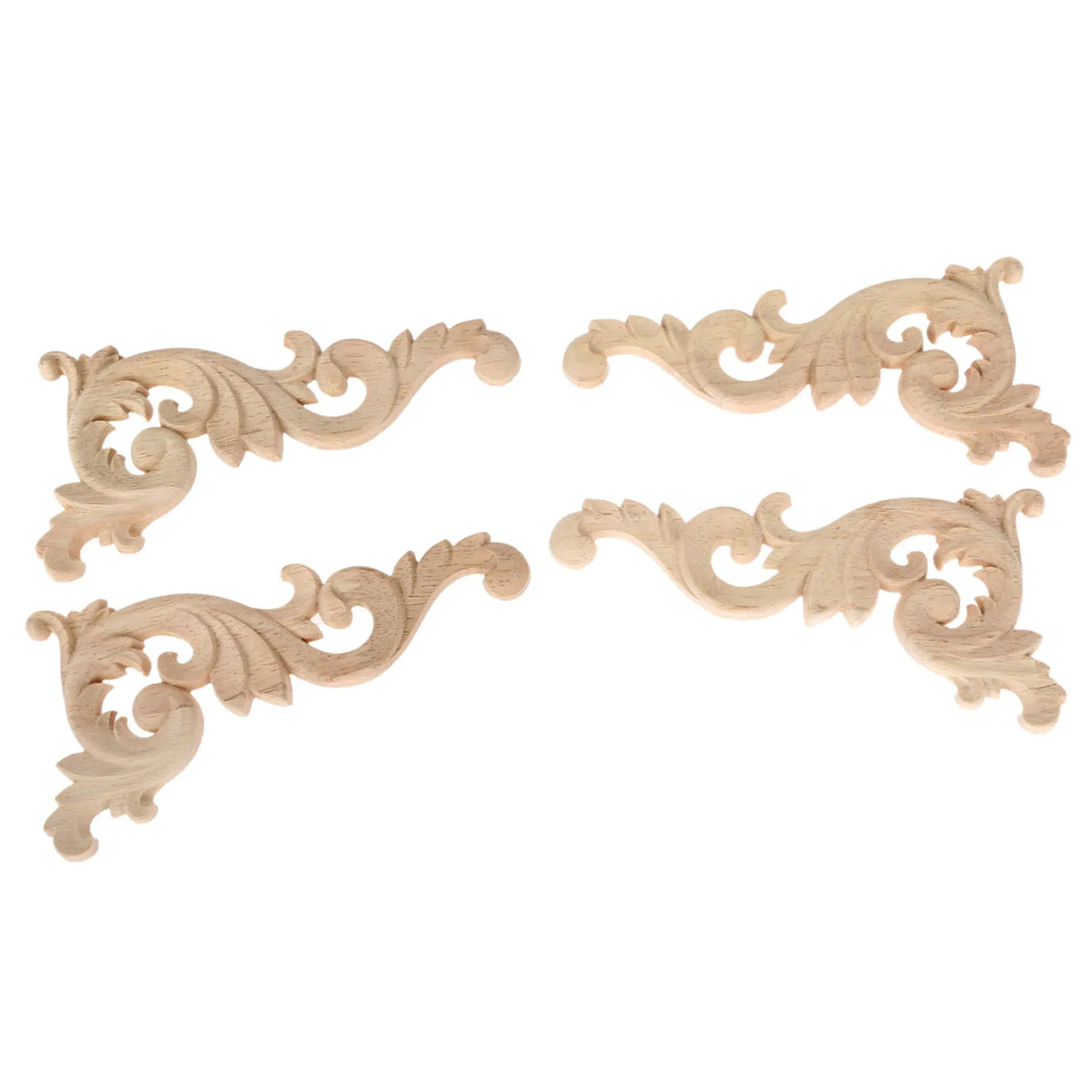appliques bois sculpté fleur motif baroque décoration miroir armoire chaise meubles maisonOpaque motifs floraux