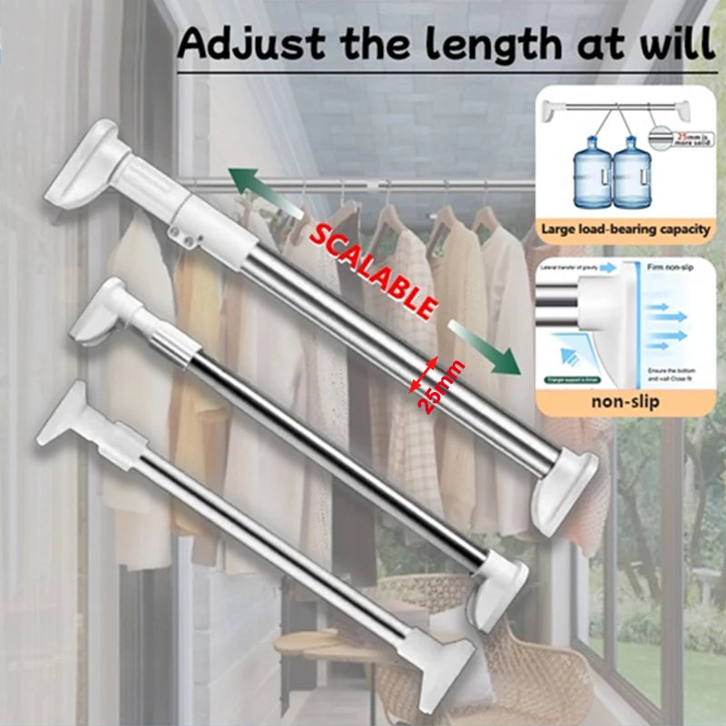 tendeur rideau douche réglable adhésif blanc gris métallique moderne sans perçage