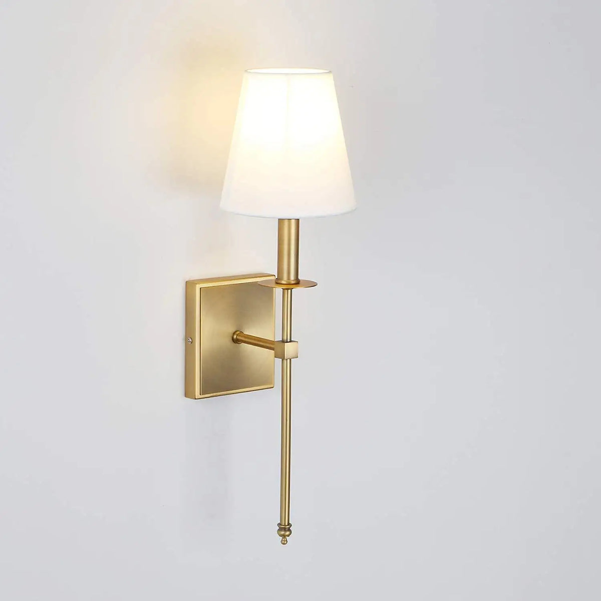 lampe murale classique or abat jour blanc élégante cuisine chambre entrée fixée mur moderne