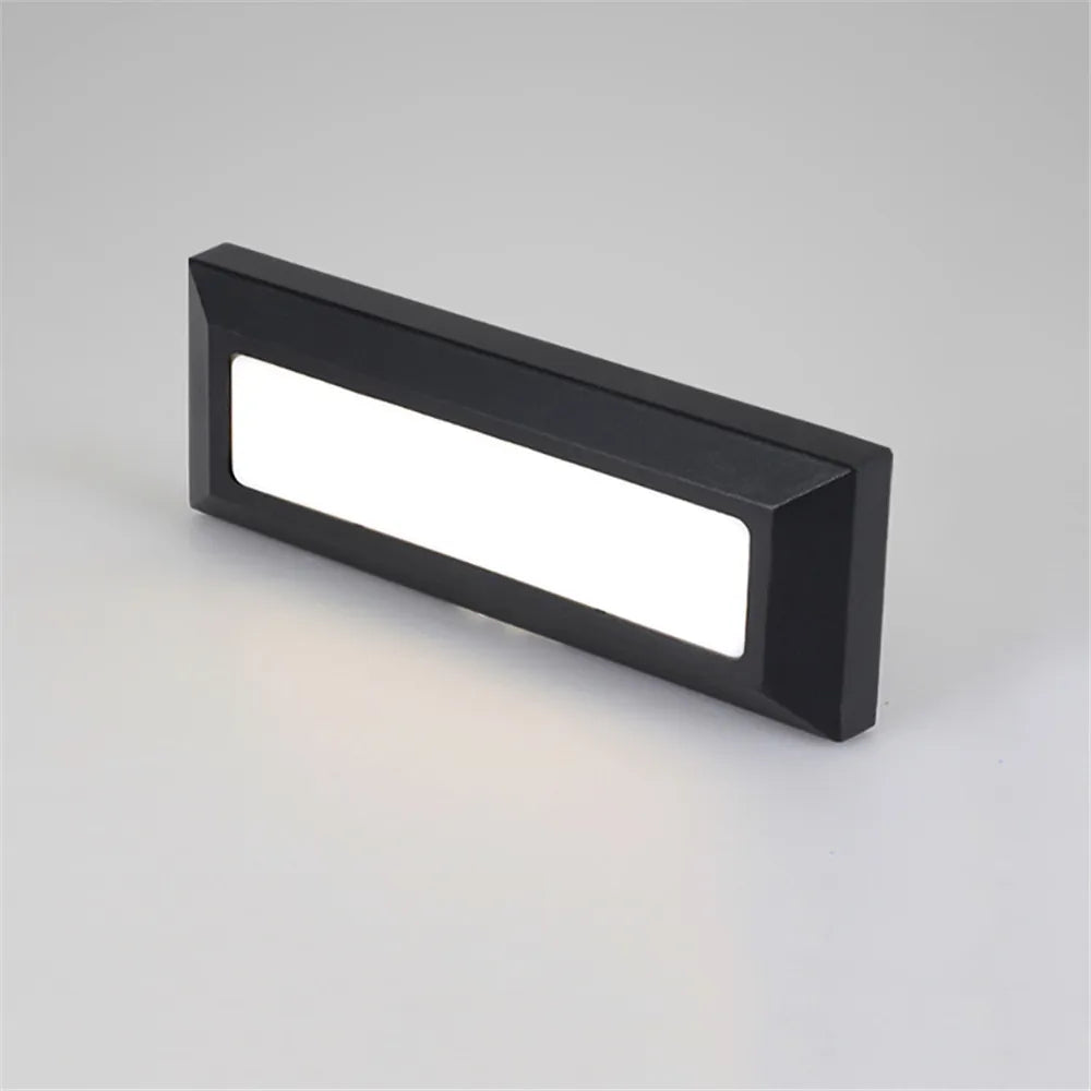 applique murale moderne led éclairage chambre entrée 6w hydrofuge noir fixée mur