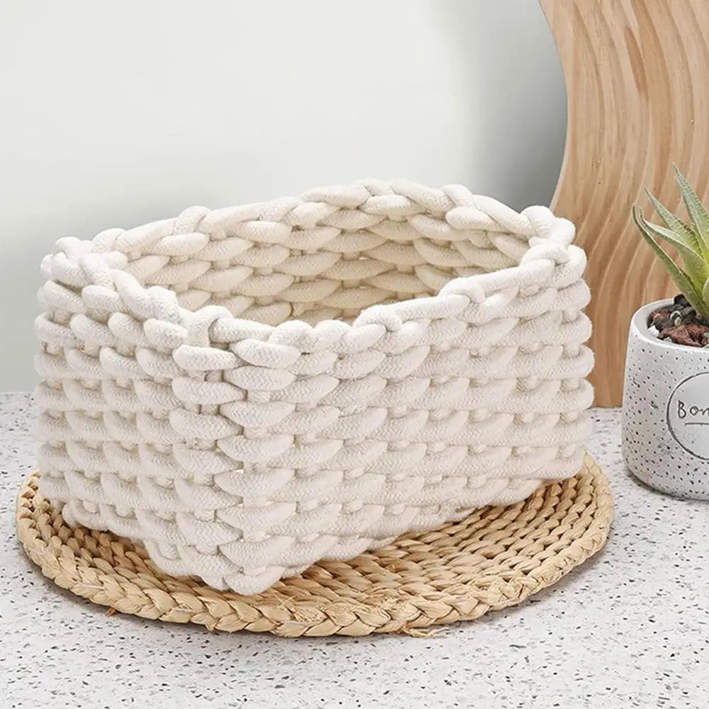 panier tissé main pliable respectueux environnement gris clair blanc noir rustic