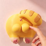 cache prises adhésifs cartoon mignon noir jaune rose peluche doux deux tailles fixations pièces