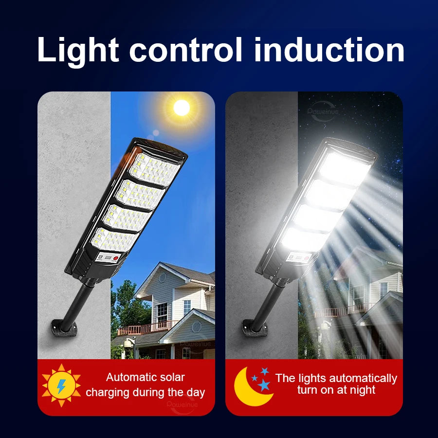 lumière solaire extérieure étanche ip65 led 20000w 50000w moderne noir fixation murale télécommande