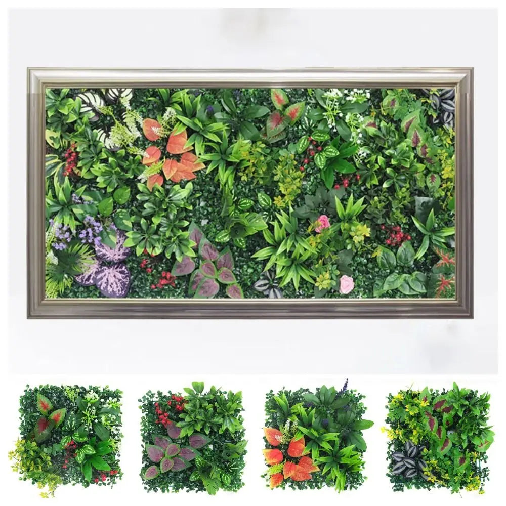 plantes artificielles feuilles vert rouge violet blanc modernes naturelles 25cm 25cm