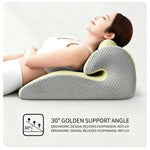coussin support cervical ergonomique mousse mémoire forme coton carreaux beige gris confort lit
