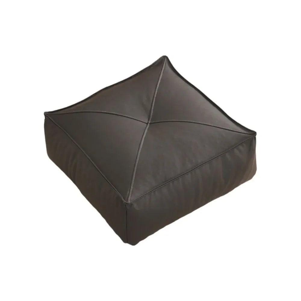 pouf carré moderne simili cuir beige orange vert mousse pe doux anti décubitus minimaliste