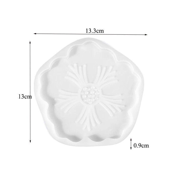 moulages silicones coquetiers transparents motifs fleurs dandelions geometriques decoration maison bricolage artisanal
