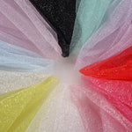 tulle pailleté transparent élégant noir blanc rose rouge vert jaune bleuclair festive