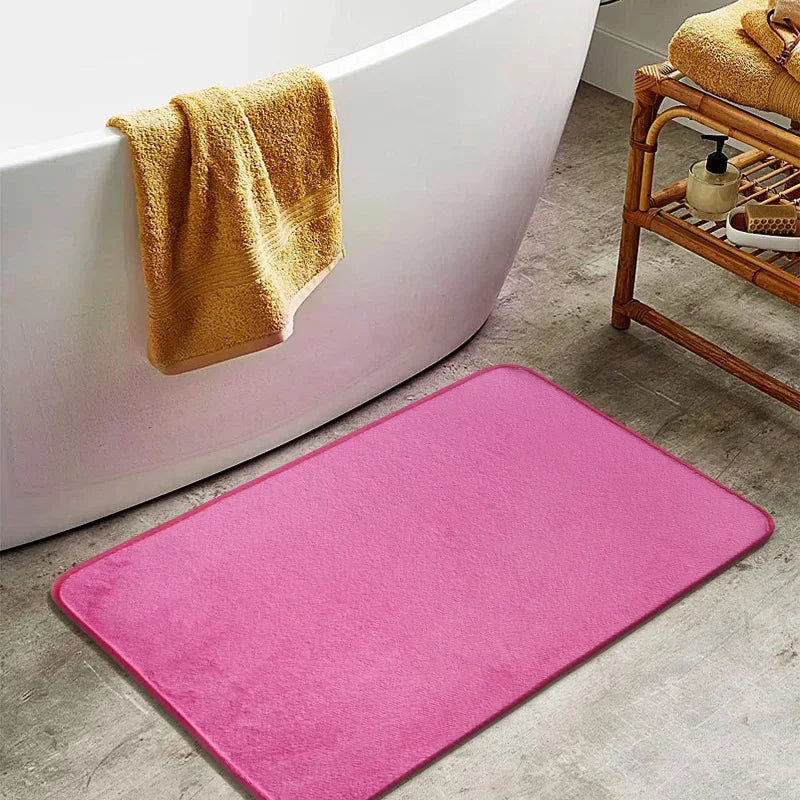 tapis bain polyester antidérapant moderne marron bleu violet rose gris intérieur extérieur