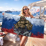 serviette plage ours musclé absorption rapide séchage rapide polyester coton motifs abstraits contemporains