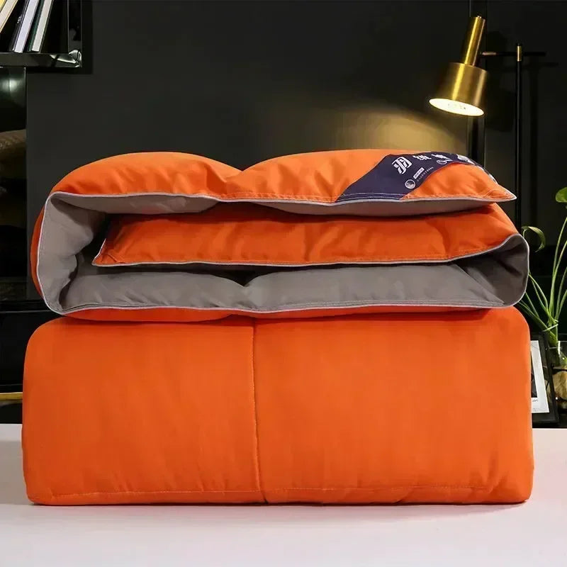 Détail de la housse en coton de la couette hiver