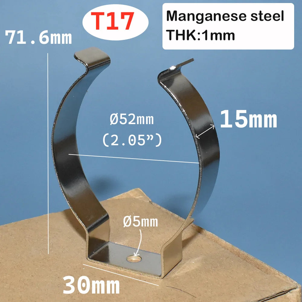 clip support fixation tube led metal argenté montage surface accessoires luminaires intérieur moderne