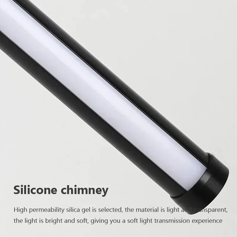 lampe suspendue moderne noir minimaliste pendentif cordon flux lumineux salon chambrehôtel